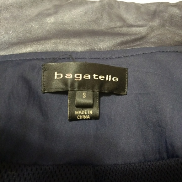 Bagatelle - Navy Blue leather jacket - Picture 5 of 8